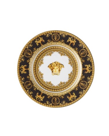 Versace - Piatto piano Baroque Nero 18cm