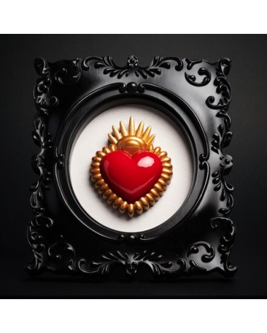Blogo - Cornice Cuore Oro/Rosso