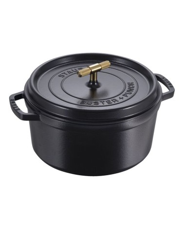STAUB - Cocotte Buster+Punch Rotonda Nera 28cm.