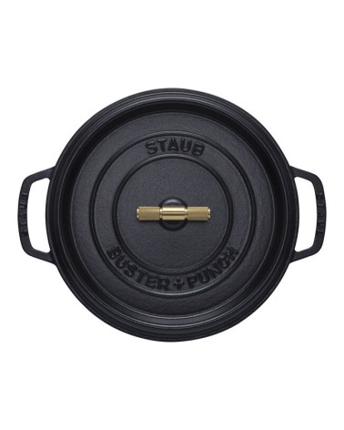 STAUB - Cocotte Buster+Punch Rotonda Nera 28cm.