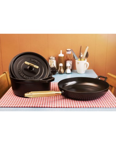 STAUB - Cocotte Buster+Punch Rotonda Nera 28cm.