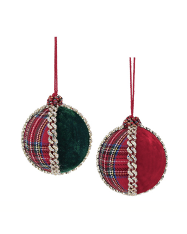 Goodwill - Pallina Tartan Gioiello In velluto