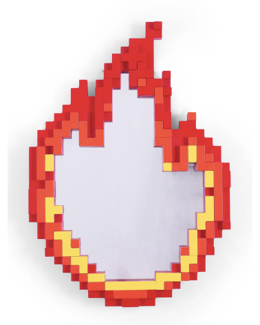 Seletti - Specchio Pixel Flame