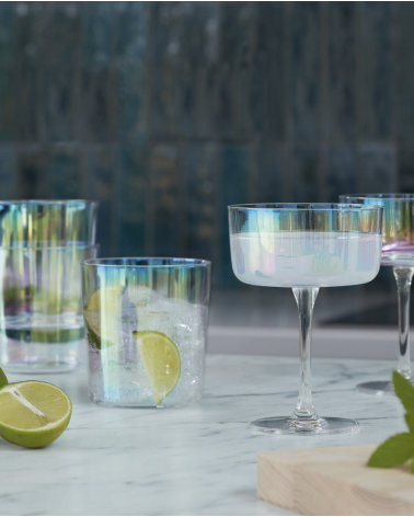 LSA International - Set 2 Bicchieri Cocktail/Champagne "Iridescence"