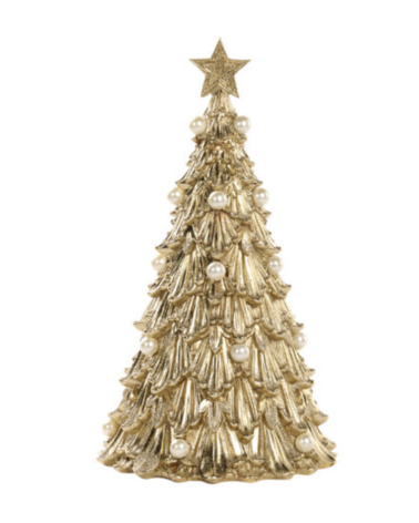 Goodwill Scultura Albero Gold Con Perle Cm.35.5