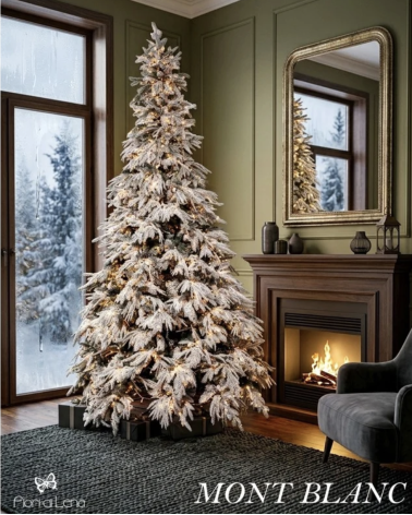 Fiori Di Lena - Albero Di Natale Mont Blanc Innevato 3200 mini led